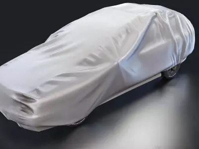 Car Cover 3D Model Low-poly 3D model