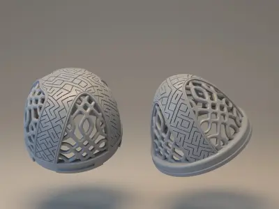 Easter egg with carved ornament - Nummer 01 3D print model