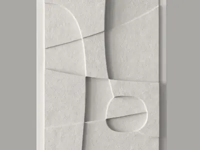 Abstract relief artwork 3D model