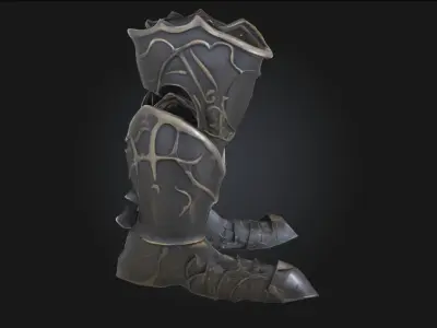 Enchanted Greaves  Leg Armor Infused with Arcane Power 3D model