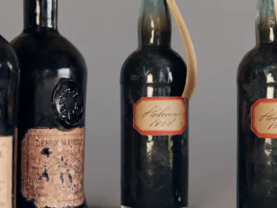 old wine bottles 3D model