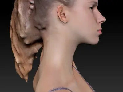 Woman sport 25 Low-poly 3D model