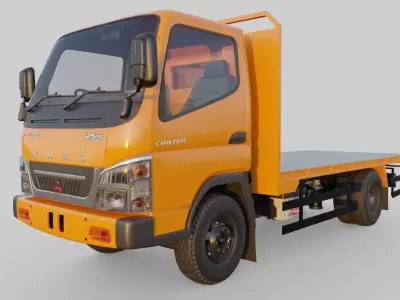 Mitsubishi Fuso Flat deck truck 3D model