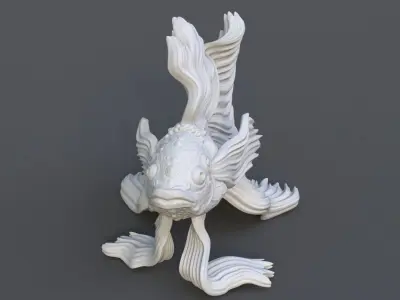 Goldfish Statue 220602 3D print model