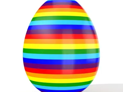 Easter Egg Cracked  N002 Low-poly 3D model