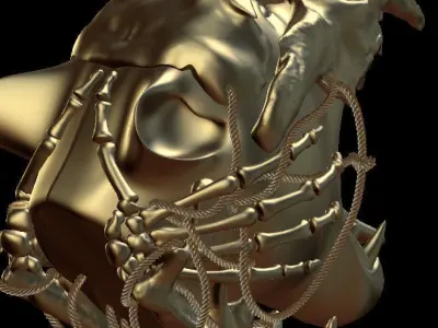 Tiger head 3D model buy
