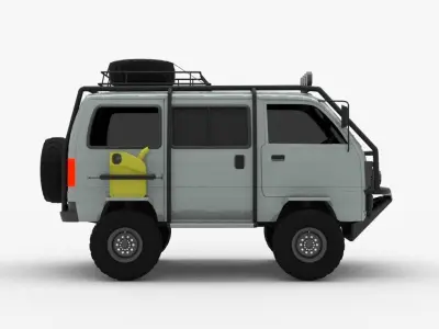 Suzuki Van Off-Road Low-poly 3D model