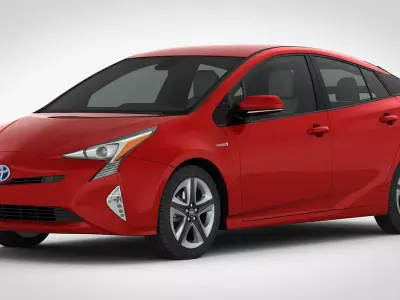 Toyota Prius 2016 detailed interior 3D model