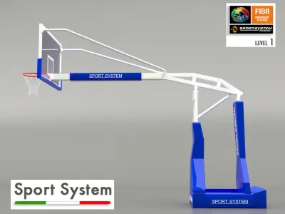 Portable basketball stand 3D model