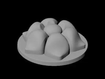 Central decor ornament for furniture 3D model 57