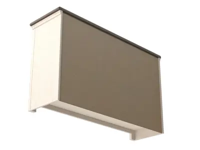 Tv Stand - 3 doors Low-poly 3D model