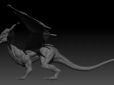 HighPoly Dragon 3D model