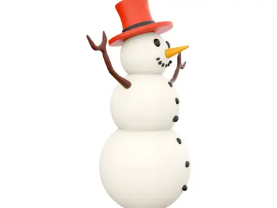 3d snowman  icon 3D model