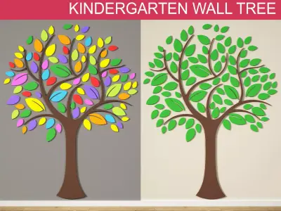 Kindergarten Wall Tree 3D model