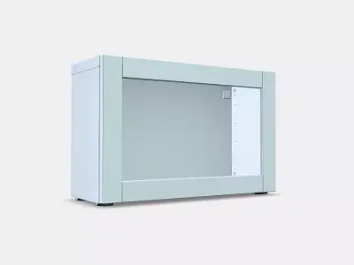 BESTA Shelf unit with glass door 24 Low-poly 3D model