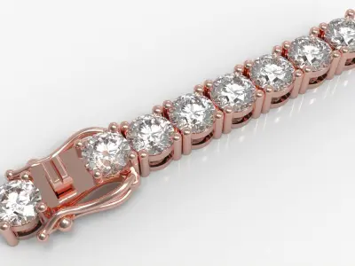 Diamond Tennis Bracelet Link TB35 3D print model