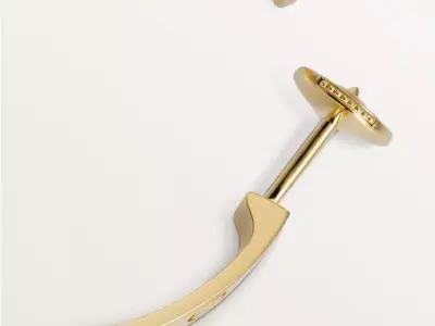 Brand Jewelry Earrings Gold Luxury 3D print model