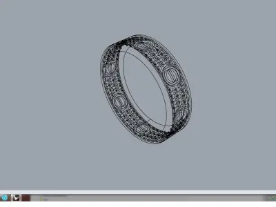 Love Paved Wedding Ring  18 3mm 3D print model