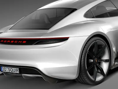 Porsche Mission E Concept 2015 3D model