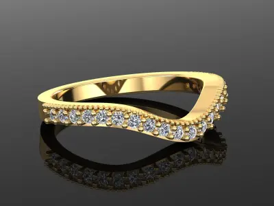 Band Ring 3D print model 97
