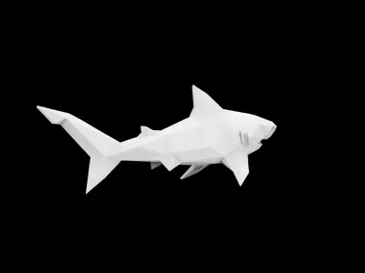 Geometric Shark Wall Art 3D Printable Model 3D print model