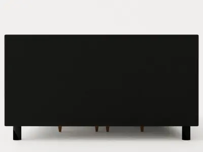 Charm Complete Bed Package 160x200 Black Low-poly 3D model