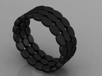 Flat bead band Free 3D print model