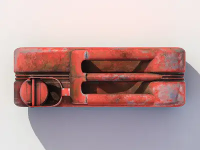 Low poly worn out gasoline can Low-poly 3D model