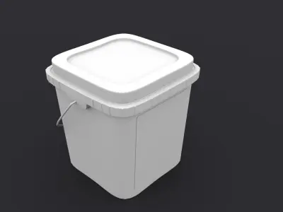 castrol bucket Low-poly 3D model