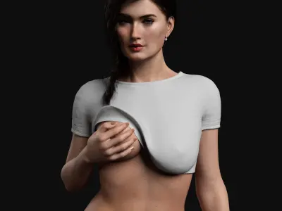 Realistic Woman Character Unreal Engine Ready Low-poly 3D model