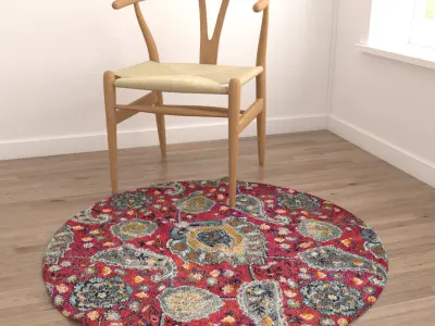 Round Rug Set 265 3D model