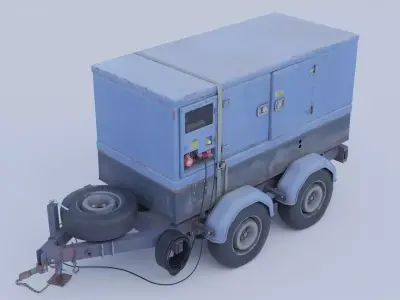 old-diesel-generator 3D model