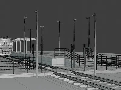 Local railway station 3D model
