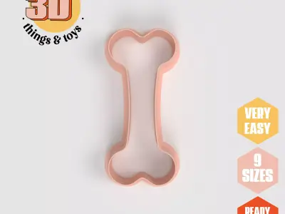 Bone - Cookie Cutter  Clay - Many Size 3D print model