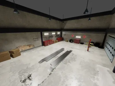 Garage Low-poly 3D model get