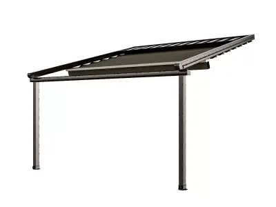 Motorized Pergola 5 worn steel 3D model