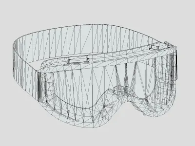 Goggle Glasses Low Poly PBR Realistic Low-poly 3D model