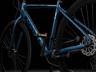 Blue Bicycle Low-poly 3D model