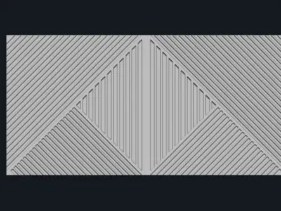panel for CNC wood carving 3D model buy
