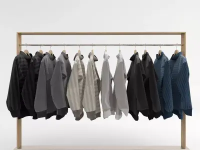 Clothing Rack 2 3D model