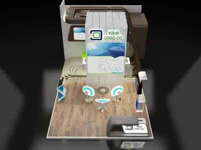 Booth Exhibition Stand a315 3D model