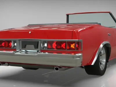 Malibu cabriolet 1981 LowPoly Low-poly 3D model