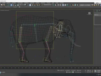 African elephant Low-poly 3D model shop