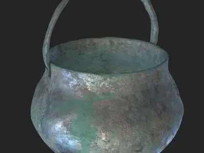 old pot Low-poly 3D model