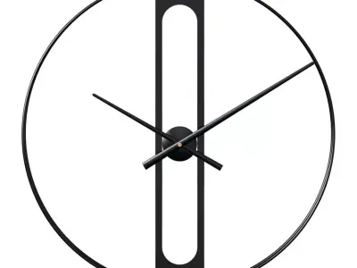 Golden Elegance wall clock 3D model