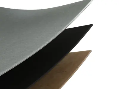 Realistic Aluminum Foil Car Sun Shade 6-Piece Set 3D model