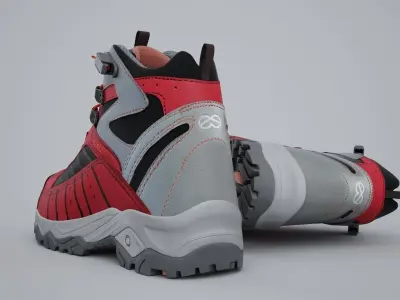 EWEST Mountainhiking boots 3D model
