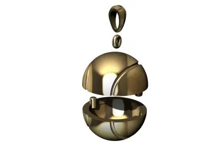 Tennis Ball Hollow Pendant   3D print model