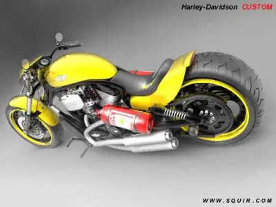 Harley Davidson V-Rod Dragster custom 3D model