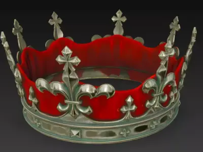 queen crown 3d model 3D model
